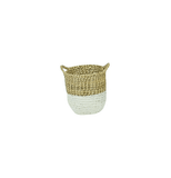 White Dipped Seagrass Hampers w Handles