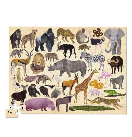 The pieces of "36 Wild Animals" were completed except one and shows 36 different wild animals. 