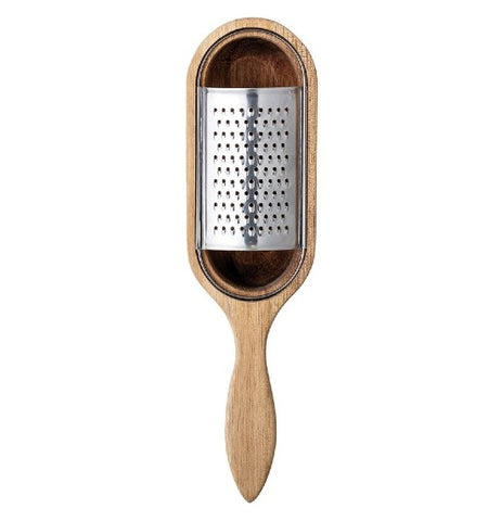 Acacia Wood and Stainless Steel Grater