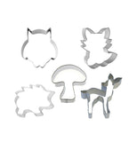 Woodland Animal Cookie Cutters, (set of 5)