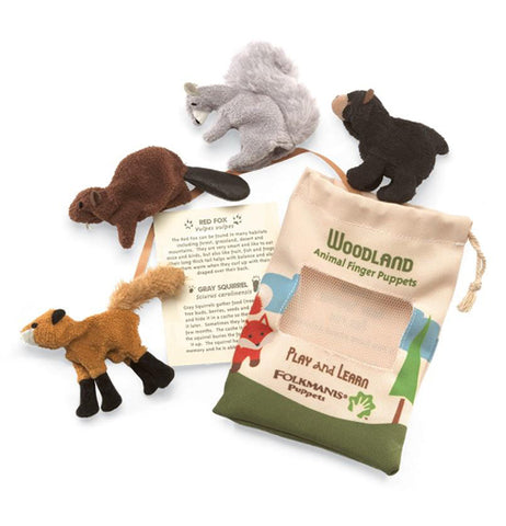 Finger Puppets, Woodland Animal Set