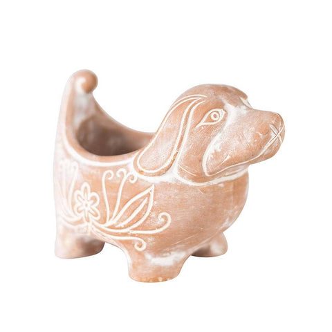 Terracotta Dog Planter