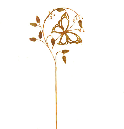 The Garden Stake "Butterfly on a Branch" is designed to look like a butterfly flying amongst branches. 