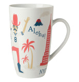 America Mug with famous places in the USA