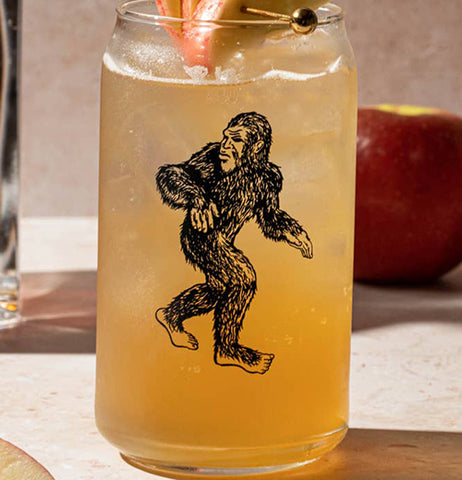 Sasquatch Beer Can Glass