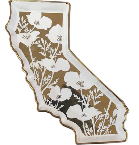 Metallic Gold California Poppy Tray