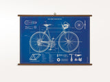 Bicycle Blueprint Vintage School Chart