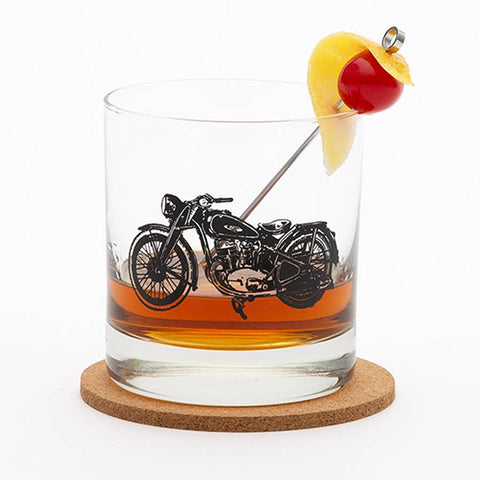 Motorcycle Whiskey Glass