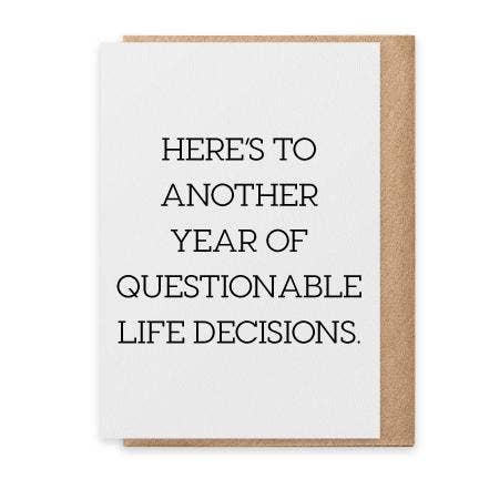 "Questionable" Greeting Card
