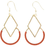 Graphic Threads Earrings, Rose