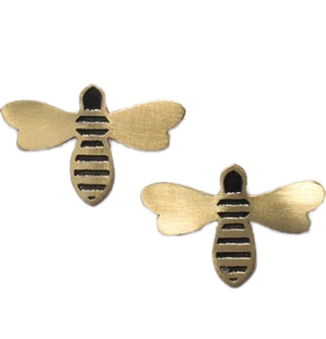Earrings, Stud "Honey Bee"