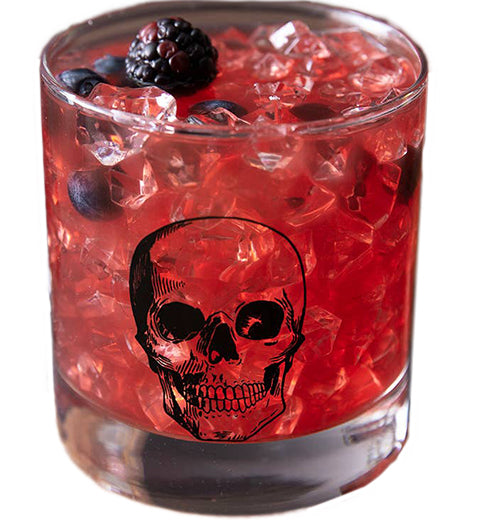 HALLOWEEN - Skull Whiskey Glass - Black