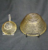 Vintage Fostoria 'Sorrento' Amber Glass Chip and Dip set