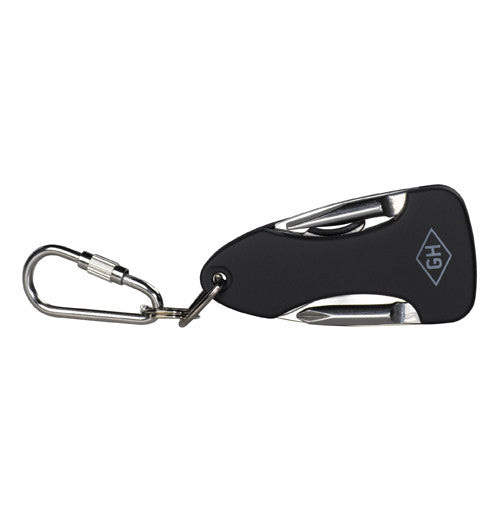 Key ring pocket multi-tool with flash light.