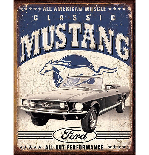 Classic Mustang Tin Sign