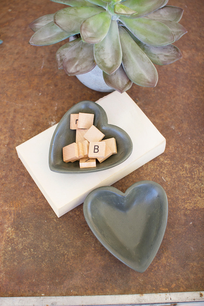Hand-Carved Stone Heart Bowl