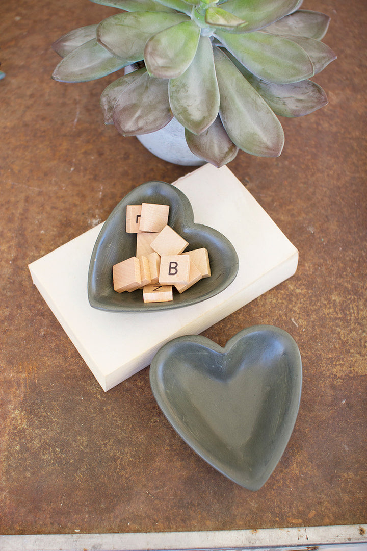 Hand-Carved Stone Heart Bowl