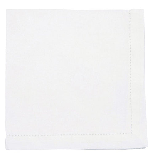a white hemstitched napkin