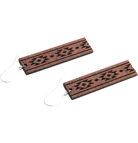 Diamondback Wood Earrings