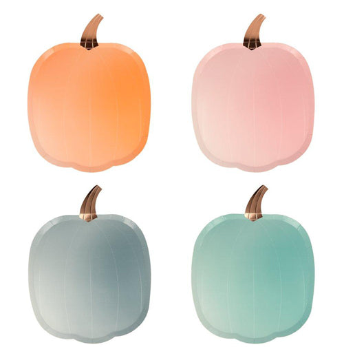 Paper Plates "Ombre Pastel Pumpkins"