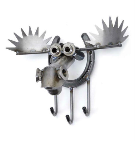 This Moose Key Holder made out of metal is a great decoration for your house, indoor and out. 