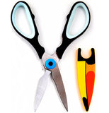 Scissors with a toucan beak blade cover.