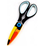 These toucan faced scissors add a little fun to your projects they are red, orange yellow, black and blue.