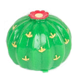 This lip balm container is shaped like a ball cactus. 