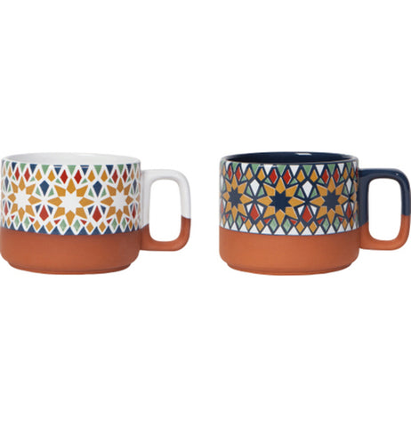 Kaleidoscope Terracotta Mug Set