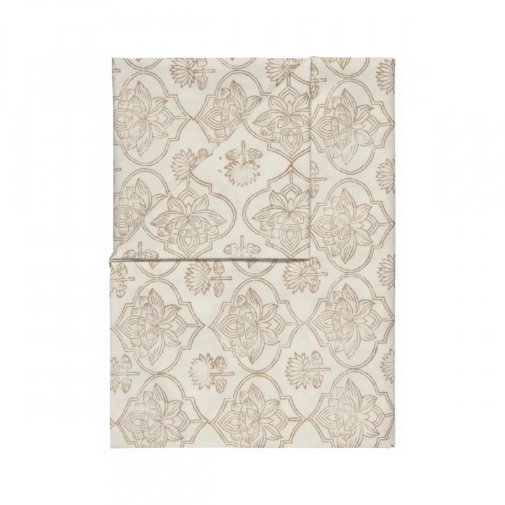 Block Print Lotus Tablecloth