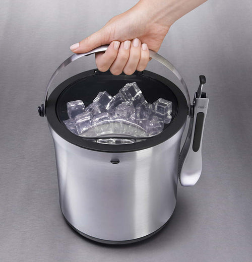 Steel-Ice Bucket &amp; Tong Set