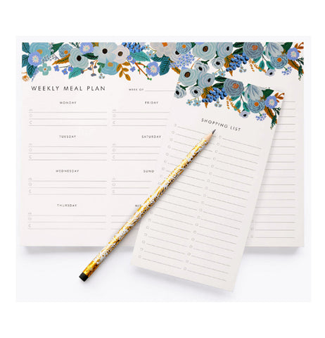 Blue Garden Party Meal Planner