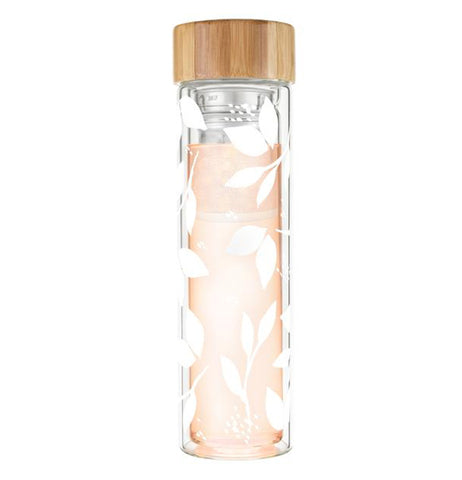 Travel Infuser "Blair White Leaf Pattern"