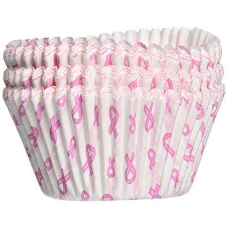 Pink Ribbon Bake Cups (Set Of 75)