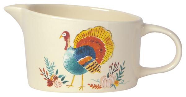 Thanksgiving Gravy Boat, "Harvest Turkey"