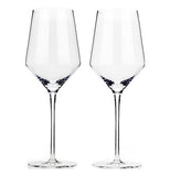 These two wine glasses are made from crystal chardonnay and are a foot tall.