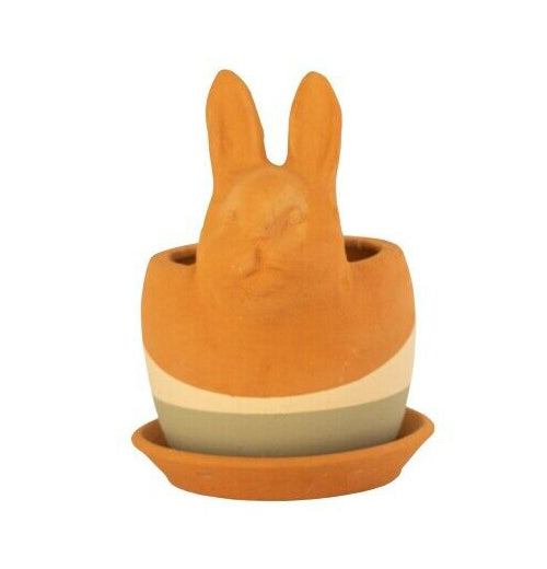Clay Bunny Planter