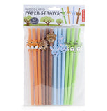 4 types of the Woodland Paper Straws in their packaging