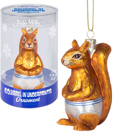 Squirrel in Underpants Ornament