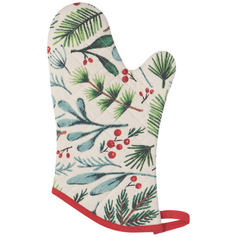 HOLIDAY Oven Mitt, "Bough & Berry"