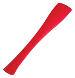 Red switchit silicone spatula that is wide at one end and narrower at the other.