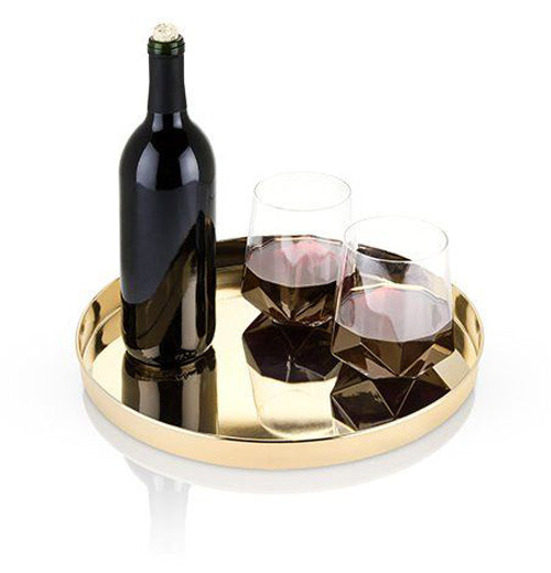 Serving Tray Belmont Round Gold