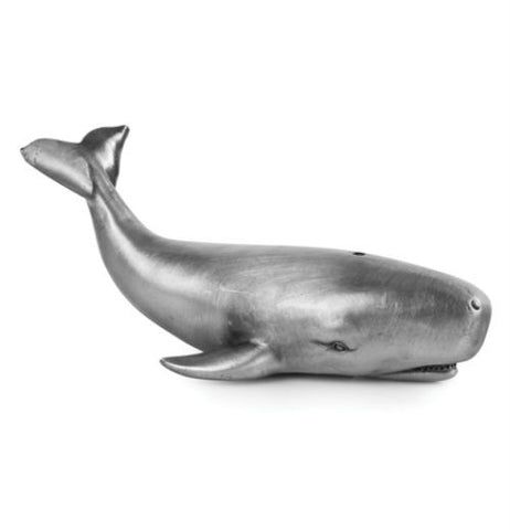 Silver whale bottle opener.