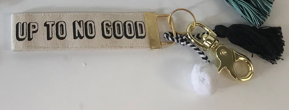 Canvas Strap Tassel Keychains