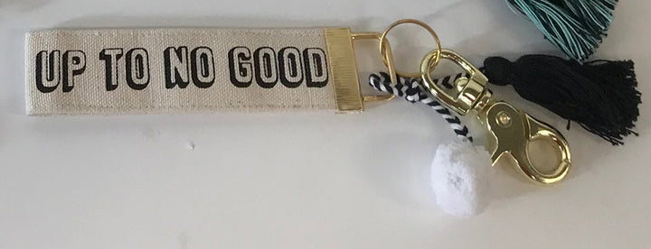 Canvas Strap Tassel Keychains