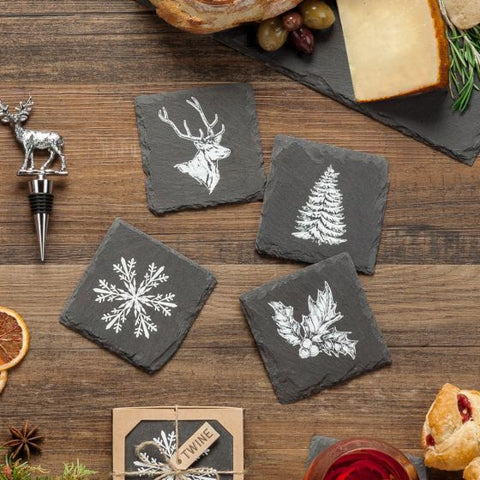 Assorted Holiday Slate Coasters