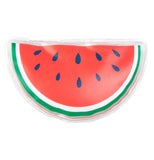 The "Watermelon" Hot/Cold Pack is designed to look like a slice of red watermelon with black seeds. 