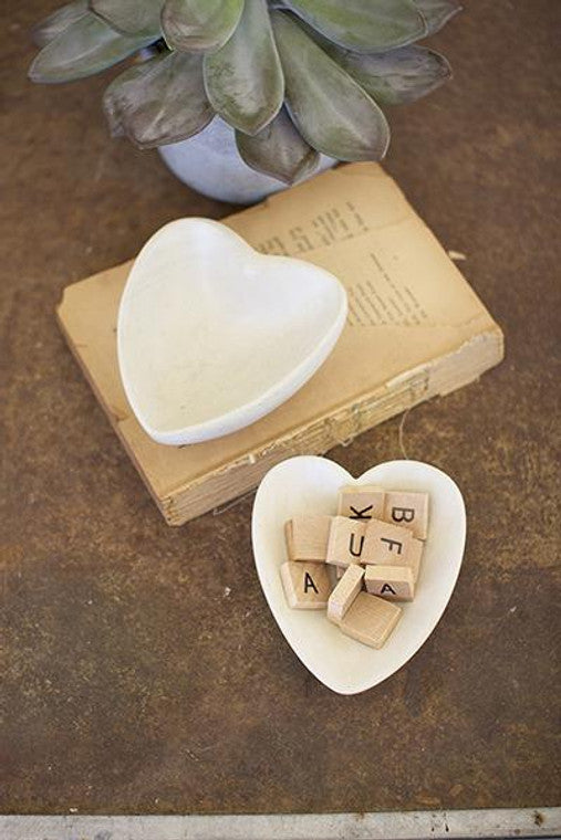 Hand-Carved Stone Heart Bowl